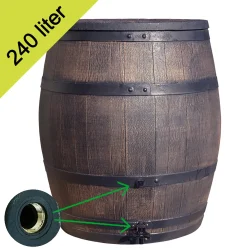 Roto Regenton Houtlook Bruin 240 liter