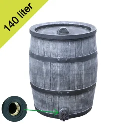 Roto Regenton Houtlook Grijs 120 liter