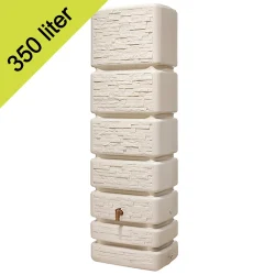 Slim wandtank 330L Stone decor Beige