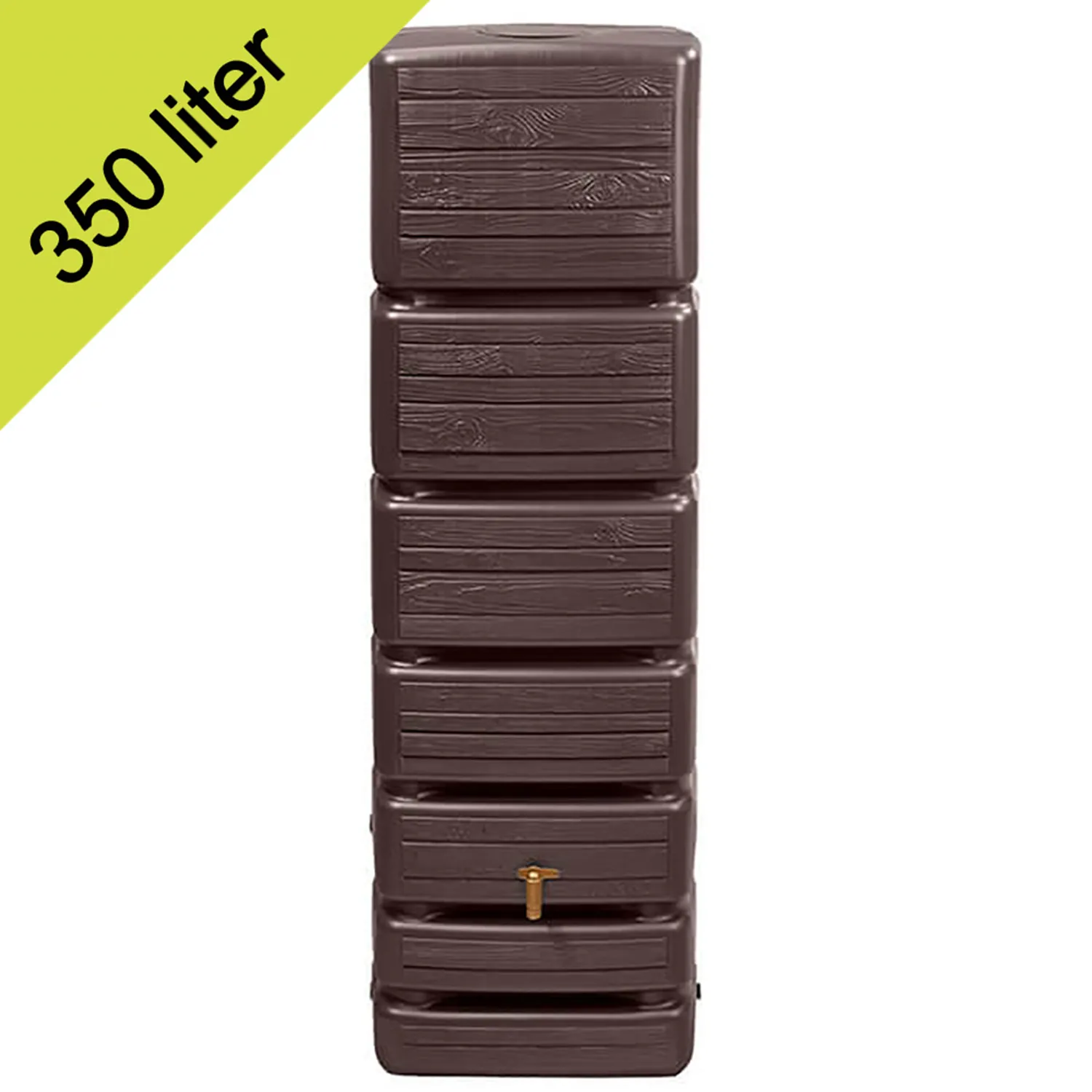 Slim Wandtank Wood decor dark 330L