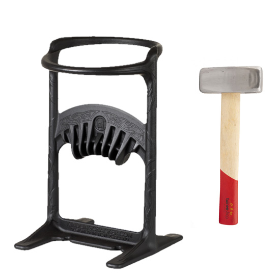 Kindling Cracker King XL Houtklover + Moker - Gietijzer - Zwart
