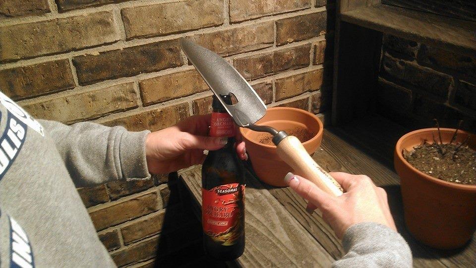 Plantschepje Flesopener gesmeed staal 330mm - Afbeelding 4