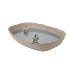 Singing Friend Ella Vogelbad - Keramiek - 32 cm - Grijs